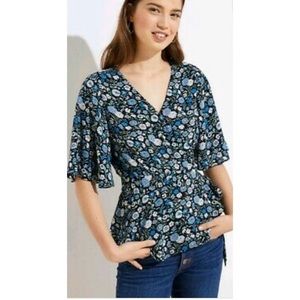LOFT Wrap SS Blouse